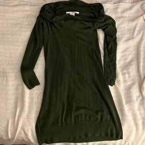 Green knit dress